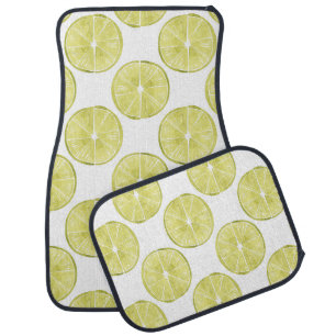 Let's Taco About It   Lime Pattern Car Floor Mat