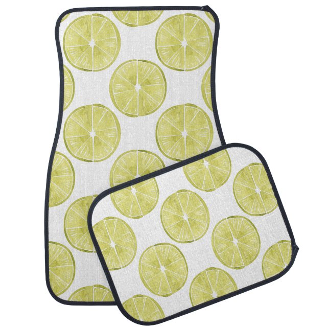 Let's Taco About It | Lime Pattern Car Floor Mat (Set)