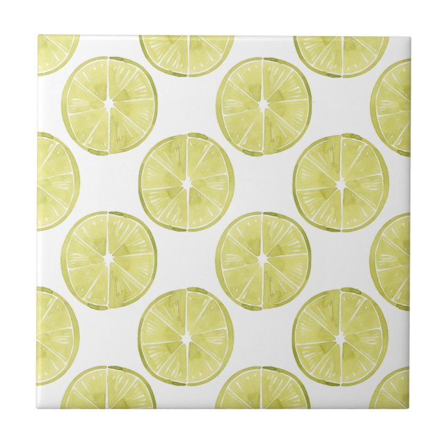 Let's Taco About It | Lime Pattern Ceramic Tile (Front)