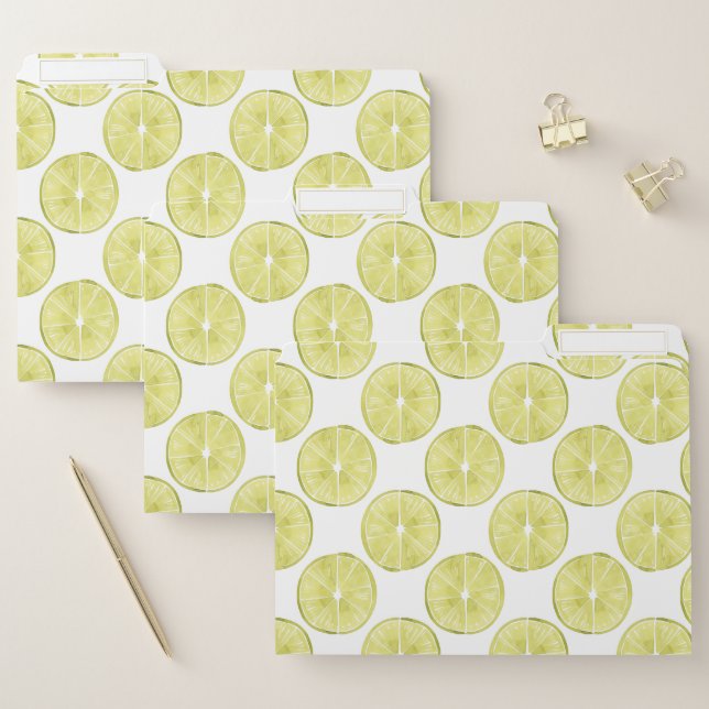 Let's Taco About It | Lime Pattern File Folder (Set)