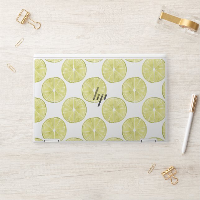 Let's Taco About It | Lime Pattern HP Laptop Skin (Desk)