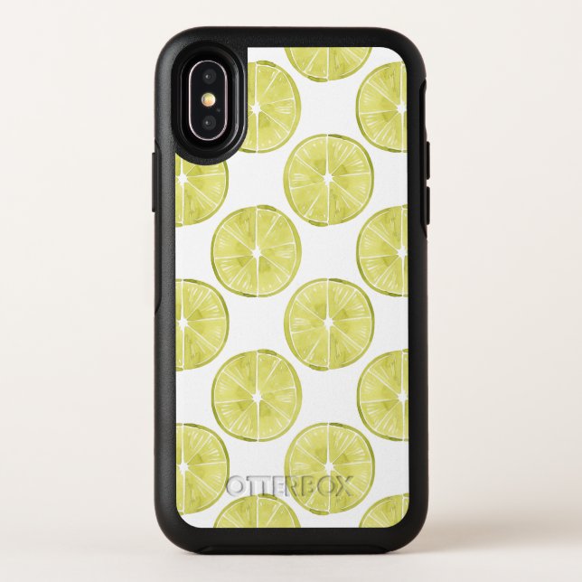 Let's Taco About It | Lime Pattern Otterbox iPhone Case (Back)