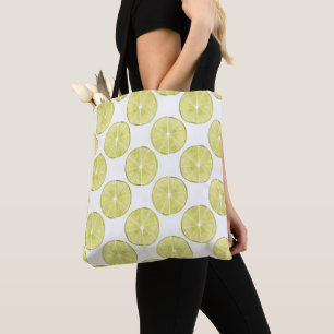Let's Taco About It Lime Pattern Tote Bag