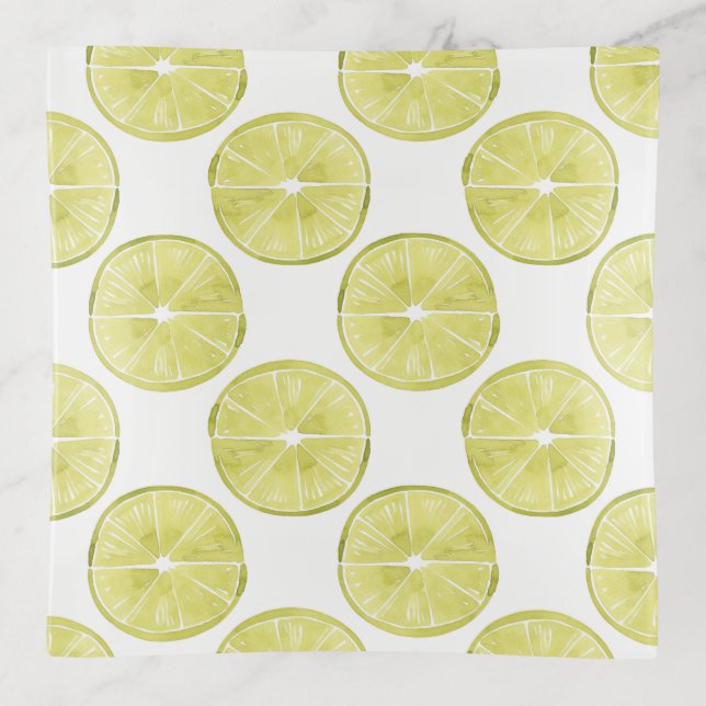 Let's Taco About It | Lime Pattern Trinket Tray (Front)