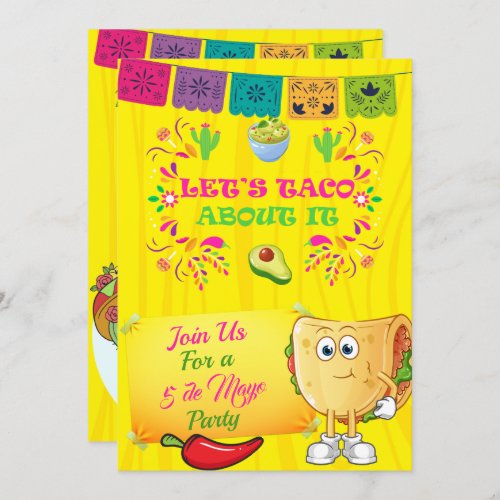 Lets Taco About It Party Invitation