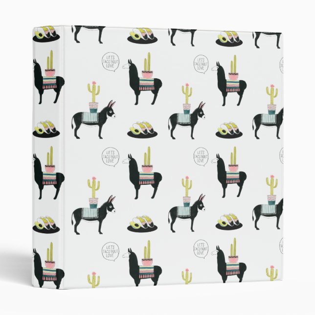 Let's Taco About Love 3 Ring Binder (Front/Spine)