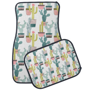 Let's Taco About Love   Cactus Pattern Car Floor Mat