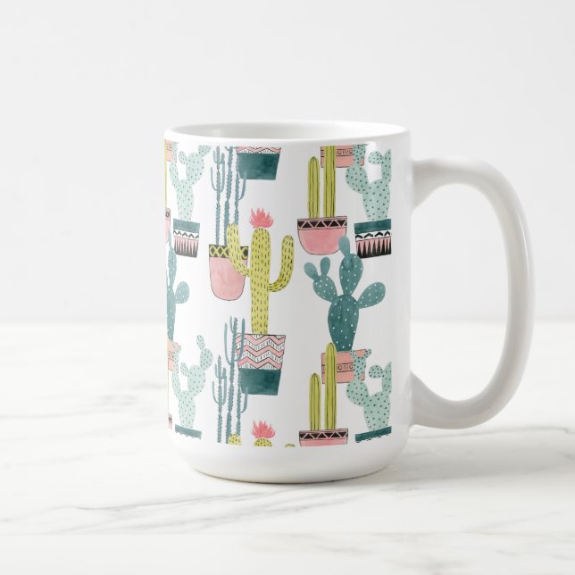 Let's Taco About Love | Cactus Pattern Coffee Mug (Right)