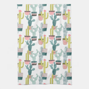 Let's Taco About Love   Cactus Pattern Kitchen Towel