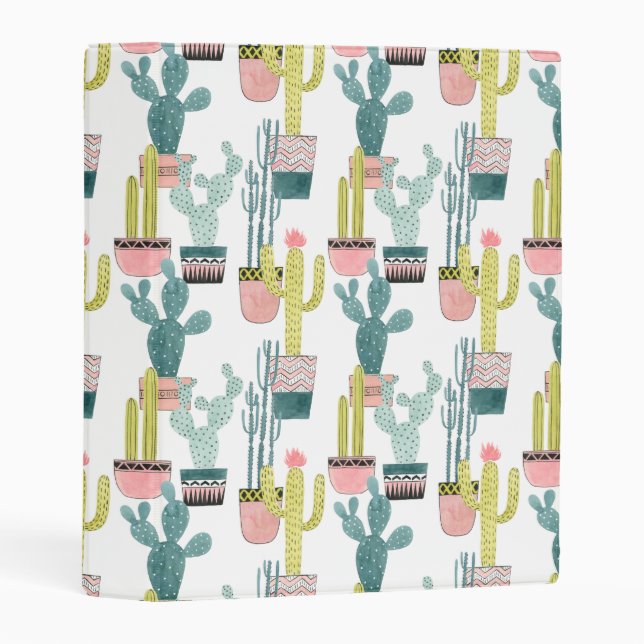 Let's Taco About Love | Cactus Pattern Mini Binder (Front/Spine)