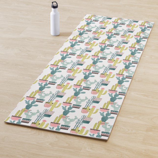 Let's Taco About Love | Cactus Pattern Yoga Mat (In Situ)
