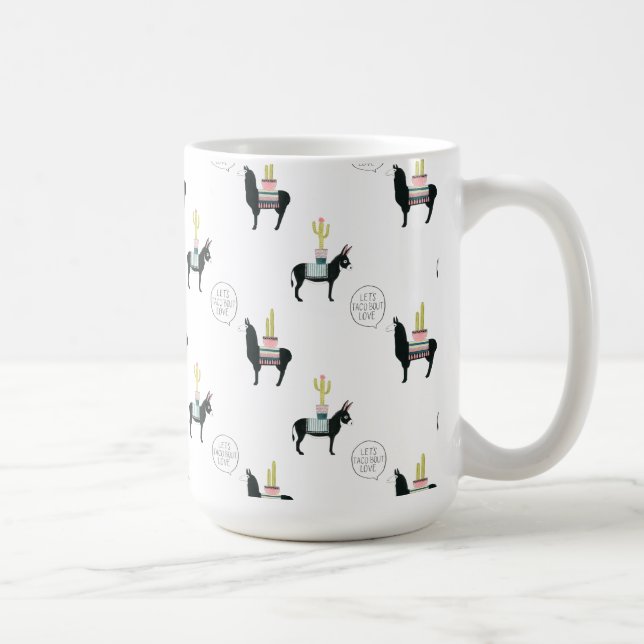 Let's Taco About Love Coffee Mug (Right)