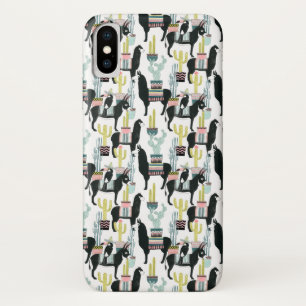 Let's Taco About Love   Llama & Donkey Pattern iPhone X Case