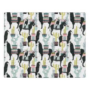 Let's Taco About Love   Llama & Donkey Pattern Jigsaw Puzzle