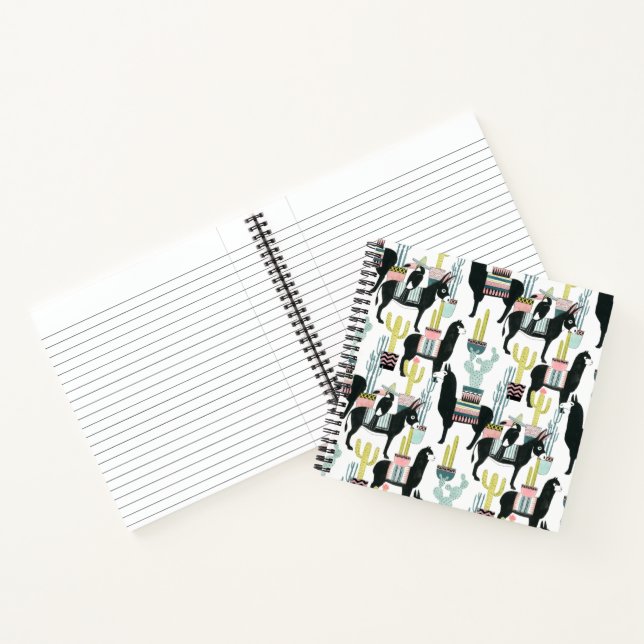 Let's Taco About Love | Llama & Donkey Pattern Notebook (Inside)