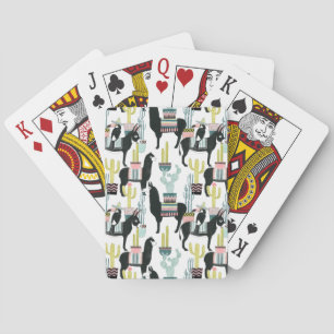 Let's Taco About Love Llama & Donkey Pattern Poker Cards