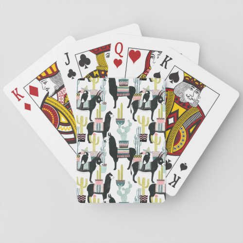 Let's Taco About Love | Llama & Donkey Pattern Poker Cards