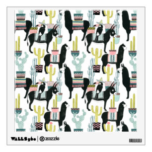 Let's Taco About Love   Llama & Donkey Pattern Wall Decal