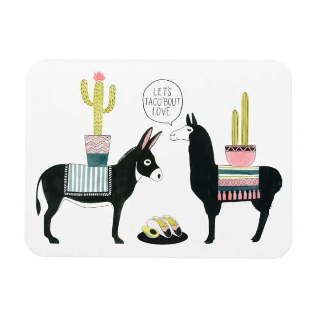 Let's Taco About Love Magnet (Horizontal)