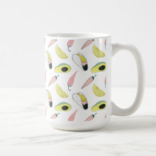Let's Taco About Love Taco Element Circle Coffee Mug