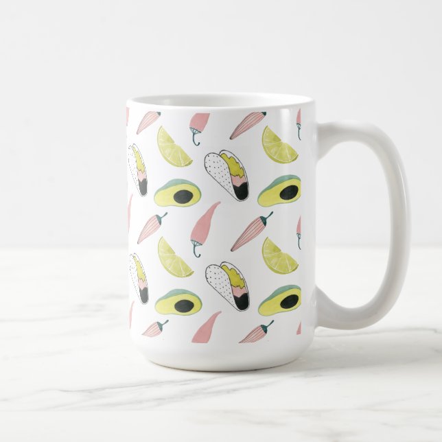 Let's Taco About Love | Taco Element Circle Coffee Mug (Right)
