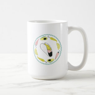 Let's Taco About Love   Taco Element Circle Coffee Mug