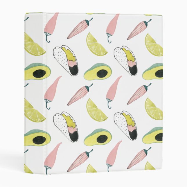 Let's Taco About Love | Taco Element Circle Mini Binder (Front/Spine)