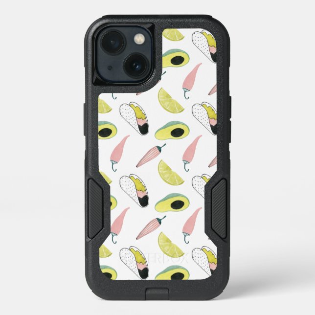 Let's Taco About Love | Taco Element Circle Otterbox iPhone Case (Back)