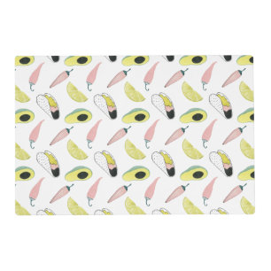 Let's Taco About Love   Taco Element Circle Placemat