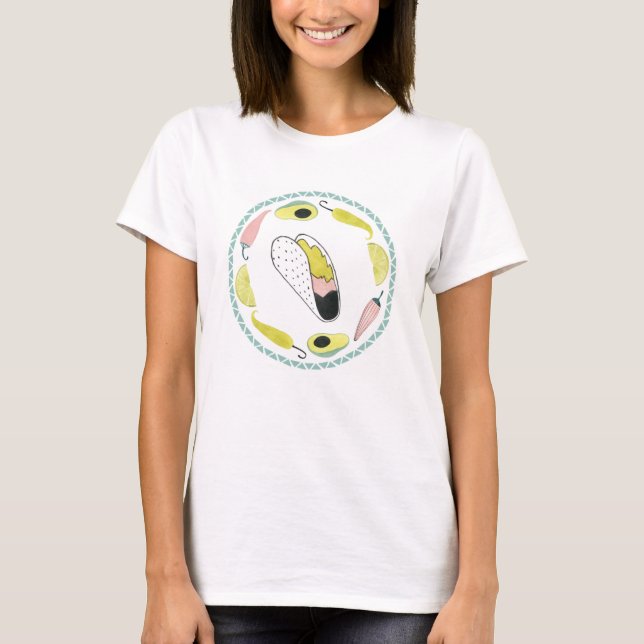 Let's Taco About Love | Taco Element Circle T-Shirt (Front)