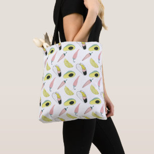 Let's Taco About Love Taco Element Circle Tote Bag