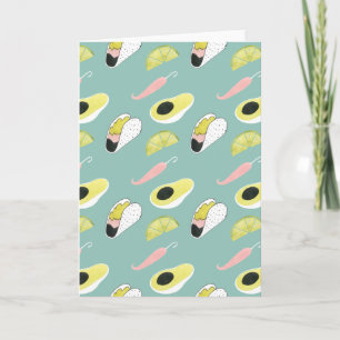 Let's Taco About Love Taco Element Pattern Card