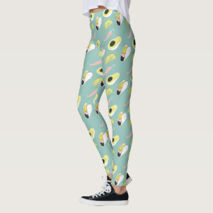 Let's Taco About Love Taco Element Pattern Leggings