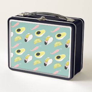 Let's Taco About Love   Taco Element Pattern Metal Lunch Box