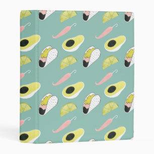Let's Taco About Love   Taco Element Pattern Mini Binder