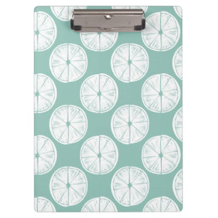 Let's Taco About Love   Teal Lime Pattern Clipboard