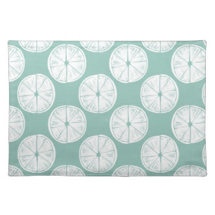 Let's Taco About Love Teal Lime Pattern Cloth Placemat