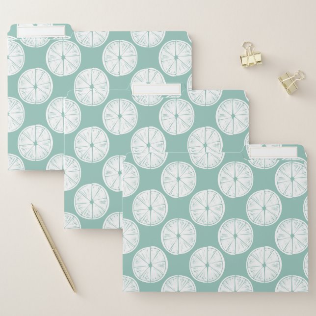 Let's Taco About Love | Teal Lime Pattern File Folder (Set)