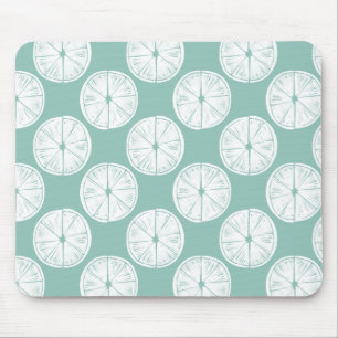 Let's Taco About Love Teal Lime Pattern Mouse Pad