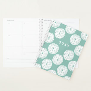 Let's Taco About Love   Teal Lime Pattern Planner