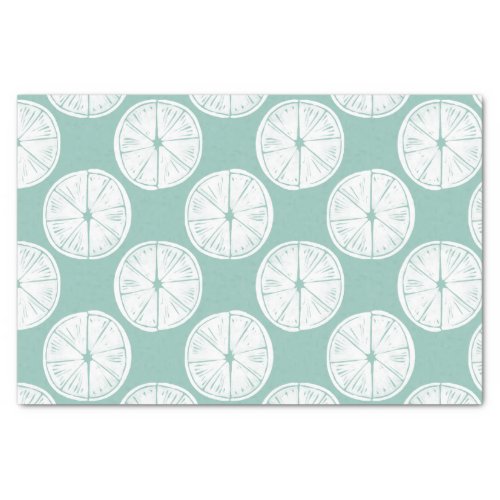 Lets Taco About Love  Teal Lime Pattern Tissue Paper