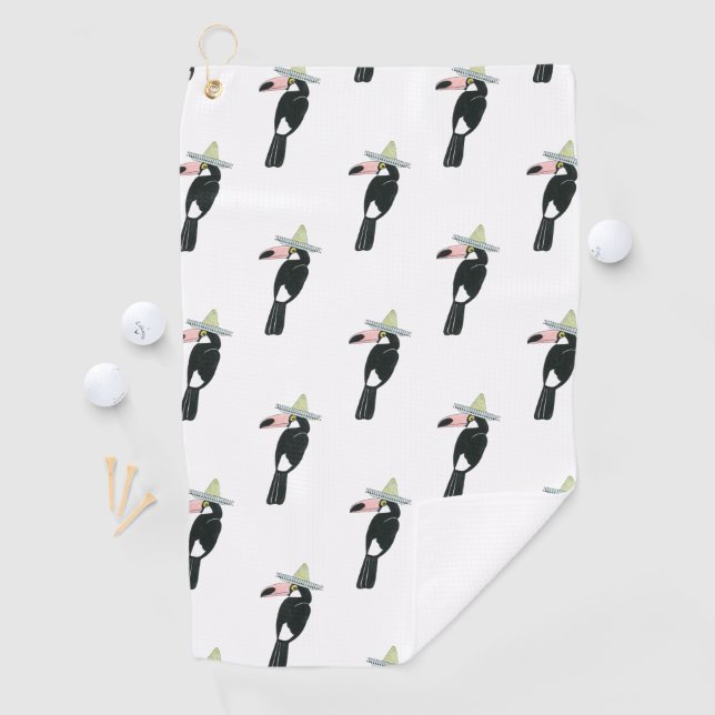 Let's Taco About Love | Toucan Sombrero Golf Towel (InSitu)