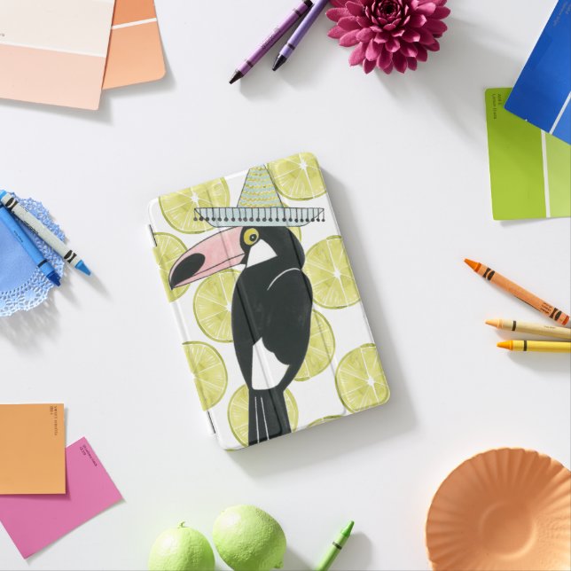 Let's Taco About Love | Toucan Sombrero iPad Mini Cover (In Situ)