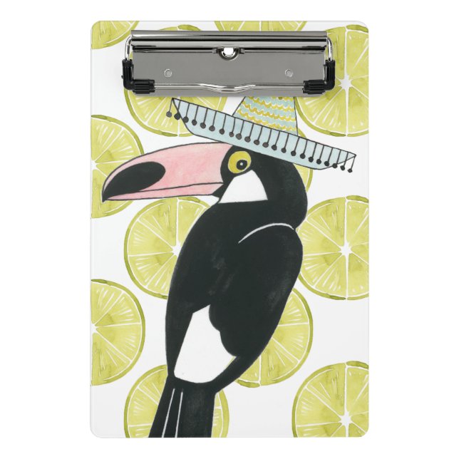 Let's Taco About Love | Toucan Sombrero Mini Clipboard (Front)