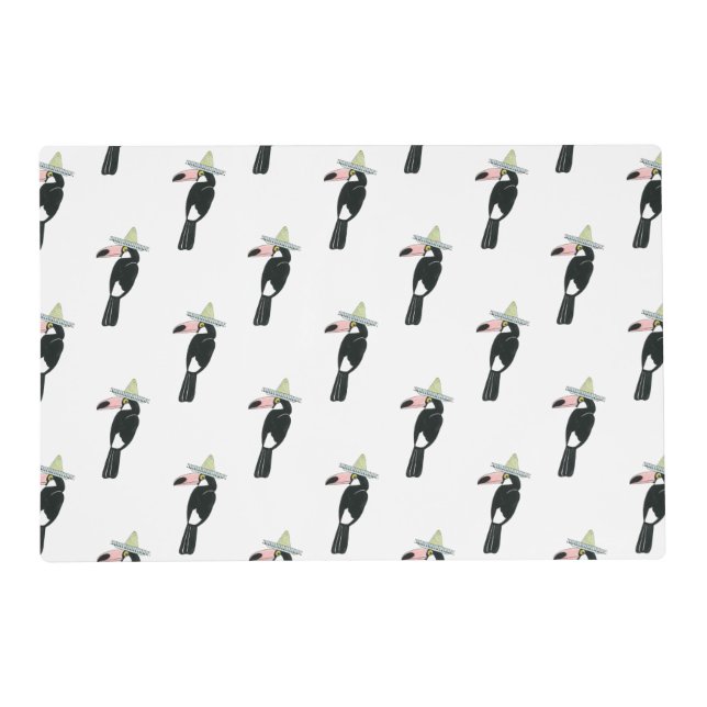 Let's Taco About Love | Toucan Sombrero Placemat (Front)