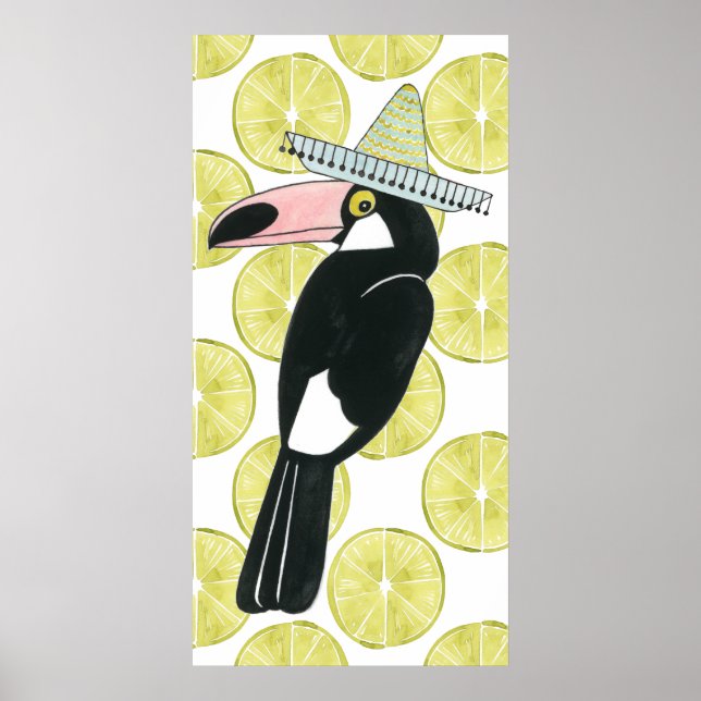 Let's Taco About Love | Toucan Sombrero Poster (Front)