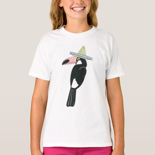 Let's Taco About Love | Toucan Sombrero T-Shirt (Front)