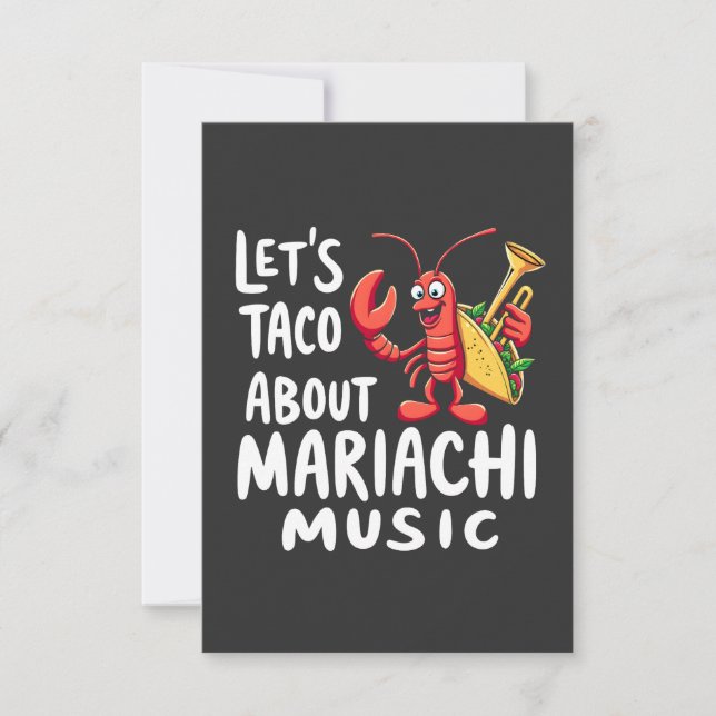 Let's Taco About Mariachi Music: Funny Lobster  Save The Date (Front)