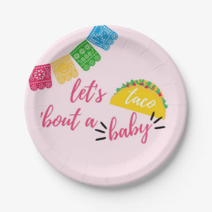 Let's Taco 'Bout a Baby Fiesta Baby Shower Paper Plates