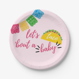 Let's Taco 'Bout a Baby Fiesta Baby Shower  Paper Plates